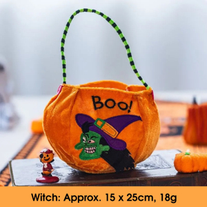 Sac de rangement portable réutilisable en plastique pour bonbons d'Halloween, motif citrouille et fantôme, idéal pour les fêtes d'enfants et les cadeaux, vente en gros - Product Image 5