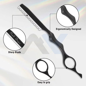 Hot Selling 7" Metal Hair <b>Razors</b> for Cutting Hair Professional Thinning & Styling <b>Razor</b> Salon Home Fully Laser-Printed Logo - Product Image 3