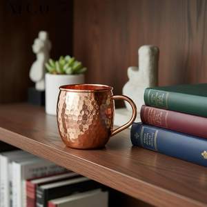 Tasses à Moscow Mule en cuivre pur, poignée ergonomique pour cocktails, bière, qualité supérieure, 100% cuivre massif, pour la maison, les bars et les cadeaux - Product Image 4