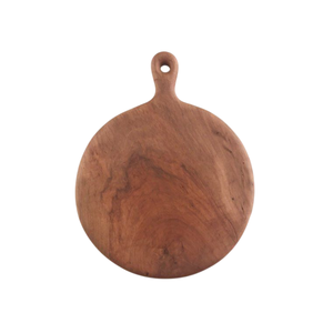 Tabla de pizza circular de madera de acacia ecológica de alta calidad con asa para servir en la cocina y como tabla de cortar al precio más bajo - Product Image 1