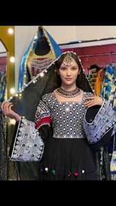 Robes de mariée décontractées afghanes Kuchi, dernier design, pour femmes, avec broderies riches, robe afghane longue jusqu'aux chevilles, respirante, pour femmes - Product Image 2