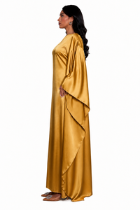 New Customized Casual Loose Fitting <b>Abaya</b> Full Sleeve Length Silk Satin Fabric Anti-Wrinkle Modest Women Wear - Product Image 3
