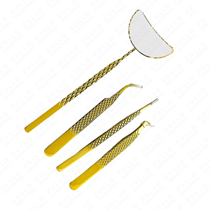Eyelash Extension Tweezers Set Stainless Steel Pointed Tip Volume Lash <b>Tools</b> Mirror Finish Custom Logo Durable - Product Image 2