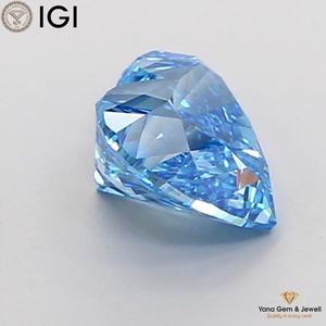 Diamante Cultivado en Laboratorio de 2.00 Quilates, Hermosa Forma de Corazón, Color Azul Intenso con Certificado IGI, Claridad VVS2, para Anillo - Product Image 4