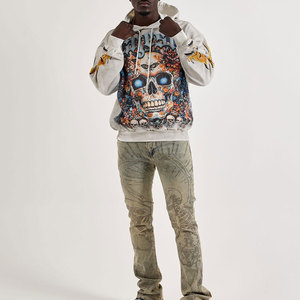 Fournisseur OEM de sweats à capuche personnalisés avec strass, sweat à capuche en coton avec décoration en strass, idéal pour la vente au détail et la vente en gros - Product Image 5