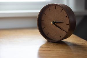 Modern Wooden <b>Desk</b> Clock Natural Wood Home Decoration - Product Image 2