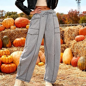 Women Classic Cargo Sweatpants Wide Leg Pants High Waist <b>Drawstring</b> Casual Loose Fit Streetwear - Product Image 4