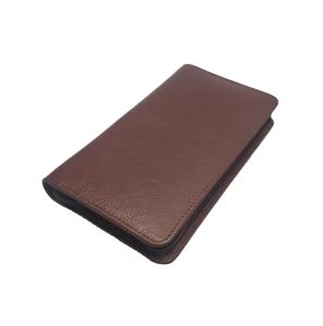 Portefeuille de voyage multifonctionnel en cuir, étui pour passeport, pochette pour téléphone portable, documents et billets, fermeture à glissière, fait main en Inde - Product Image 1