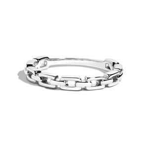 Miami Cuban Curb Chain Link <b>Ring</b> 3/4 Wrap Pattern High Polish 3mm Width Custom 14K 18K Solid Gold Unisex Stacking Band Wholesale - Product Image 3