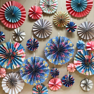 Flower <b>Paper</b> Fan Wall <b>Decorations</b> Various Occasions Honeycomb Supplies for Halloween Christmas Easter Graduation New Year Events - Product Image 4