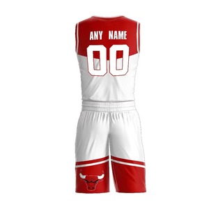 Offre Spéciale 2026 – Maillot de Basketball Personnalisé Sans Manches, Design Rouge Unisexe, 100% Polyester, Séchage Rapide et Respirant - Product Image 4