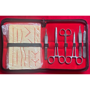 Kit d'entraînement à la suture MEDSPO avec coussin en silicone pour étudiants en médecine, instruments certifiés CE, réutilisables pour usage chirurgical - Product Image 1