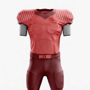 Ensemble d'uniformes d'entraînement de football américain sur mesure de qualité supérieure, 100 % polyester, écologique et à séchage rapide, manches courtes - Product Image 1