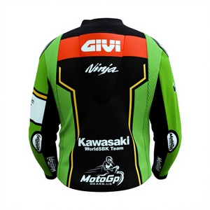 เสื้อแจ็คเก็ตมอเตอร์ไซค์/แข่งรถ Garrett Gerloff แบบสั่งตัดพิเศษ ทำจากหนังวัว/หนังจิงโจ้ พร้อมแผ่นป้องกัน CE บริเวณหลังและแขน - Product Image 3
