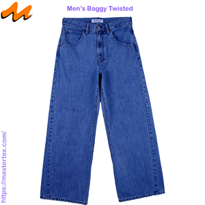 Pantalones Vaqueros Holgados para Hombre, Color Azul Oscuro, Corte Holgado, Cinco Bolsillos, Cierre Vertical, 11.09 OZ - Product Image 1