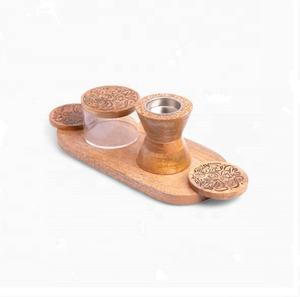 2026 Meilleure vente qualité artisanat Acacia bois Mubkhar avec coffret acrylique luxe arabe Bakhoor brûleur d'encens de l'inde - Product Image 6