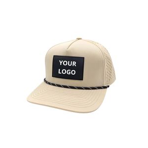 Casquette de golf respirante avec perforations laser et logo en caoutchouc personnalisé, bande anti-transpiration pour équipes de golf - Product Image 2