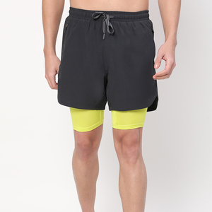 <b>Men</b>’s Outdoor Running Double <b>Shorts</b> Breathable Athletic <b>Shorts</b> with Built-in <b>Compression</b> - Product Image 1
