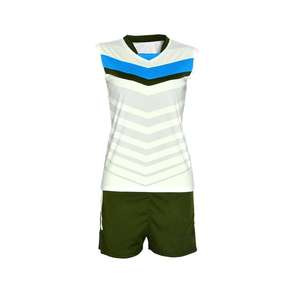 Custom Sleeveless Women Volleyball Uniform Quick Dry Sublimation Printed Chevron Jersey <b>Shorts</b> Set Team Sports - Product Image 3