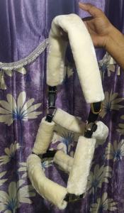 Halter de caballo de cuero marrón y negro con estilo de silla de montar occidental y diseño de piel Halter de caballo de cuero de visón Rosa hecho a mano - Product Image 5