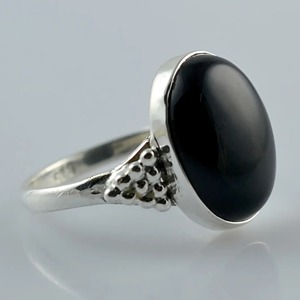 Black Onyx <b>Ring</b> 925 Sterling <b>Silver</b> Handmade Boho <b>Statement</b> Promise <b>Ring</b> for Women Natural Oval Black Onyx <b>Ring</b> July Birthstone - Product Image 6