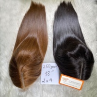 Extensiones de cabello virgen de Vietnam Peluca de corte Romo Peluca de cierre de encaje 2x6 con parte de línea profunda Estilo recto para mujeres