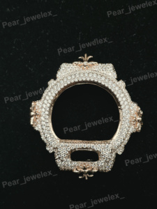 Lunette de montre personnalisée en moissanite pour boîtier de la série GA6900, cadran de montre et boîtier style Hip Hop sertis de diamants VVS - Product Image 3