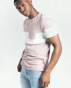 Vente en gros de t-shirts en coton respirant et épais avec logo personnalisé pour hommes, hauts basiques confortables pour hommes, vêtements - Product Image 4