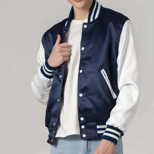 Trendy Custom Eco-Friendly High Street Unisex Varsity Jacket Embroidered Logo <b>Warm</b> Fleece Baseball Casual Jacket - Product Image 5