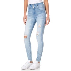 Pantalon de jegging en jean super extensible taille moyenne pour femmes, coupe ajustée et flatteuse, pantalon plat avant de couleur unie, plusieurs tailles, longueurs - Product Image 5