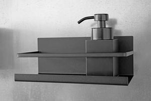 Black Metal <b>Soap</b> and Wash Container <b>Refillable</b> <b>Hand</b> <b>Soap</b> Dispenser Suitable for Formal Areas Office and Corporate Use From India - Product Image 4