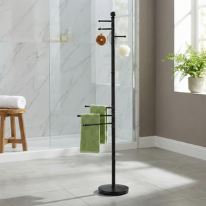 Toallero Calentador de Hierro Fundido OEM Impecable, Acabado Cromado, Diseño Moderno, Móvil, para Baño, Almacenamiento Doméstico, Artículos para el Hogar Directos - Product Image 2