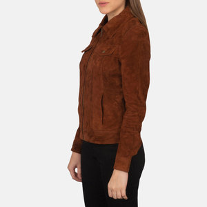 Veste en cuir pour femme de haute qualité, design attrayant, best-seller, manches longues pour l'hiver, respirante, service OEM, personnalisable - Product Image 2