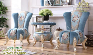 Juego de Sofás Plateados de Lujo para Vestíbulo, Muebles de Sala de Estar de Estilo Europeo, Muebles de Salón, Muebles de Sala de Recepción, Reino Unido - Product Image 5