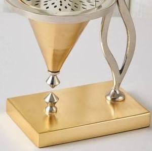 Brûleur d'encens Bakhoor moderne en métal avec support, brûleur d'oud arabe, porte-encens au charbon de bois, décoration parfumée pour la maison - Product Image 5