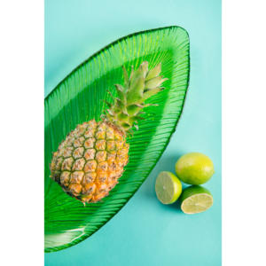 Plateau de service en verre Excelsa Tropical 30x14 cm en forme de feuille verte - Product Image 2