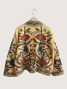เสื้อแจ็คเก็ตผ้าฝ้ายปักลายดอกไม้สไตล์โบฮีเมียน คอปกพับ แขนยาว ไซส์ใหญ่ เสื้อคลุมผู้หญิงสำหรับฤดูใบไม้ผลิ - Product Image 2