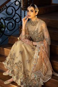 2022 Edición de boda india pakistaní Salwar Kameez Venta caliente último Net Zari Dabka vestido de gasa hecho a mano para fiestas especiales - Product Image 4