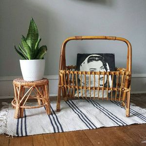 Wholesale Handicraft Natural Woven Rattan <b>Magazine</b> Holder Wholesale Water Hyacinth <b>Storage</b> Basket Seagrass Undershelf Cabinet - Product Image 6