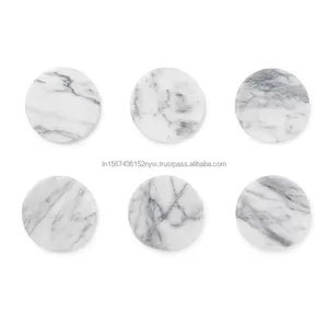 ชุดจานรองแก้วหินอ่อนธรรมชาติสไตล์คลาสสิก รับทำโลโก้ เป็นมิตรกับสิ่งแวดล้อม หนา 7 มม. สำหรับงานแต่งงาน งานเลี้ยง แผ่นรองโต๊ะ รับสั่งซื้อจำนวนมาก - Product Image 3