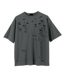 Camiseta de Manga Corta para Hombre, Estilo Casual Urbano, 100% Algodón Ecológico, Cuello Redondo, Rota, de Secado Rápido y Agradable al Tacto - Product Image 6