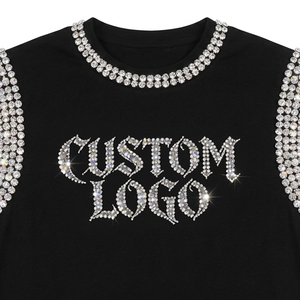 Glory Custom High Quality <b>Rhinestone</b> Tank <b>Top</b> New Trendy Vintage Style 100% Cotton Soft Breathable Fabric For Unisex Street Wear - Product Image 3