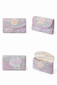 Bolso de Mano de Diseño Clásico con Cuentas, Cuadrado, Floral, de Lujo, con Forro de Nailon y Anillo, para Mujer, Regalo para Bodas y Fiestas - Product Image 3