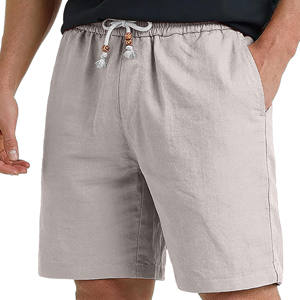 Pantalones cortos de algodón 100% para hombre, estilo hip hop, personalizados, 420 g/m², lavados con efecto stone wash, con cordón ajustable, para correr al aire libre. - Product Image 2