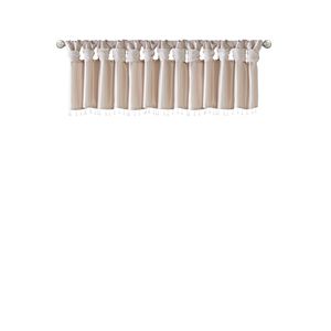 Mantovana in finta seta Blush leggera con perline tende e mantovane 50x26" - Product Image 5