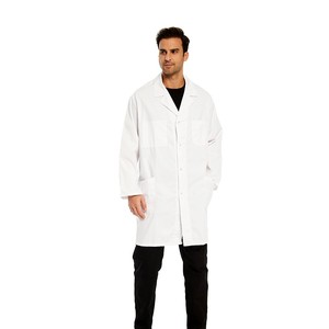 Hot Selling Wholesale <b>Doctor</b> Lab <b>Coats</b> Unisex Hospital Scrubs Cotton Material Needle Detection Seamless Fusing Customized Color - Product Image 1