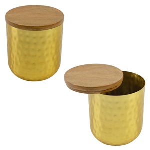 Set of Two Wax Storage <b>Jar</b> Best for Home <b>Decorative</b> Design With Freshly Multiple Colored Finishing Design Wax Container - Product Image 3