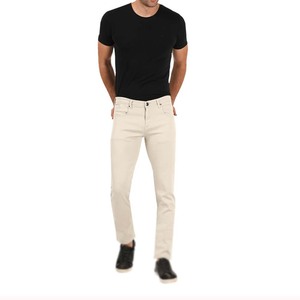 Jean classique coupe droite pour homme, bleu foncé, décontracté chic, en denim, coupe standard, respirant, pantalon masculin - Product Image 2