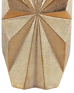 Vase de table en laiton fait main, design moderne du milieu du siècle, finition dorée, motif géométrique pour la décoration de fleurs séchées - Product Image 6