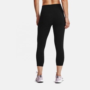 Custom Made Solid Spandex/Polyester 220g Fitness Yoga Pants Women High Waisted <b>Workout</b> <b>Leggings</b> Active Wear Athletic Capris - Product Image 2